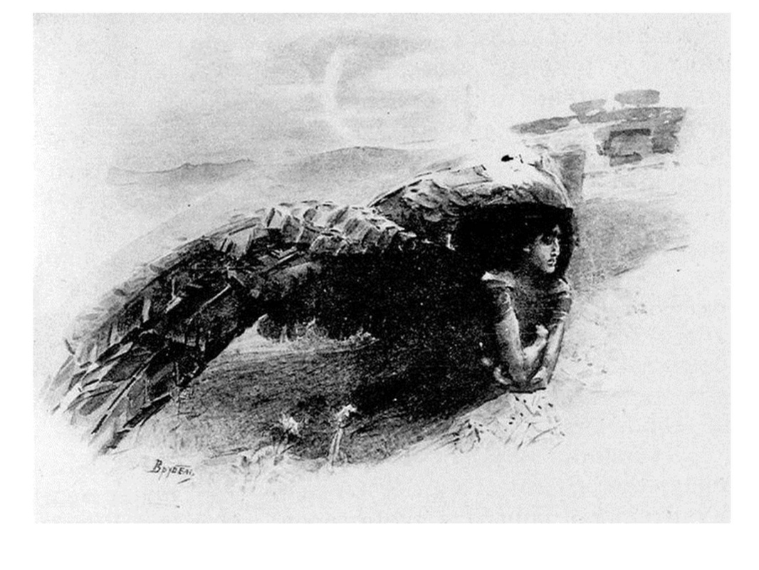 Mikhail Vrubel. The demon flying. Illustration to the poem by Mikhail Lermontov "Demon"