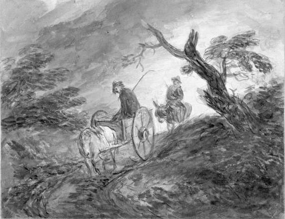 Thomas Gainsborough. Landscape with a peasant cart