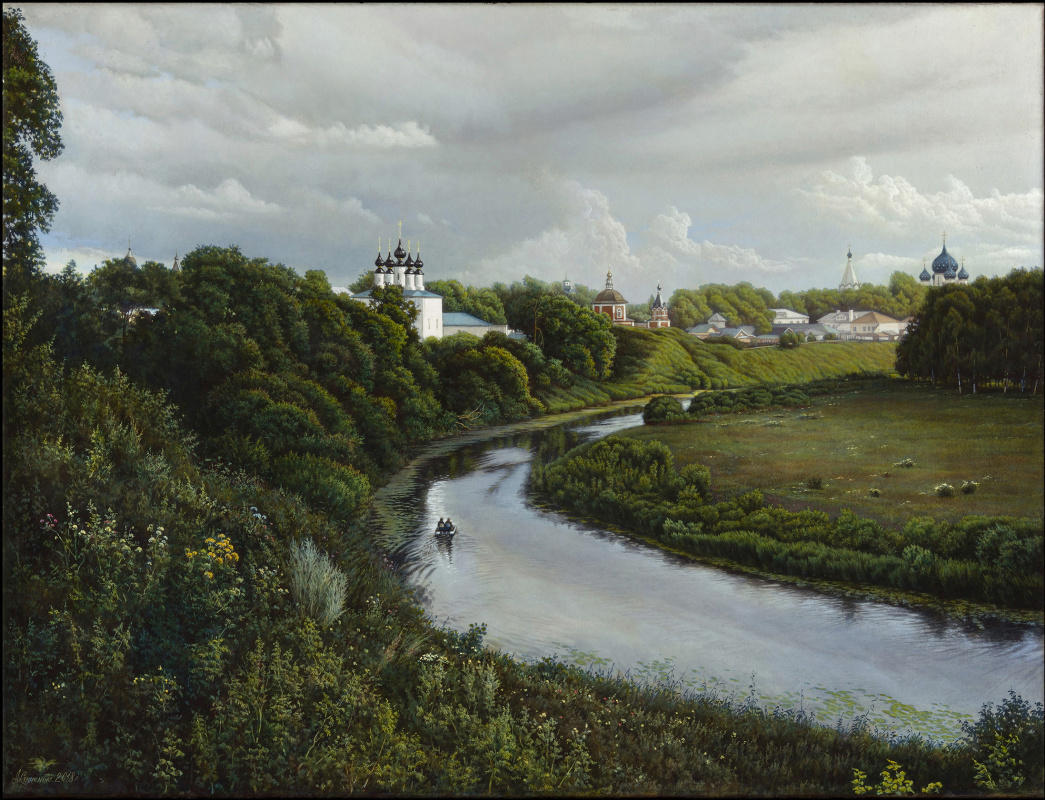 Alexander Mikhailovich Sushenok. Kamenka River in Suzdal. 2018.