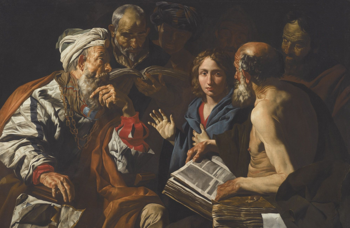 Matthias Stomer. Christ disputing with the doctors