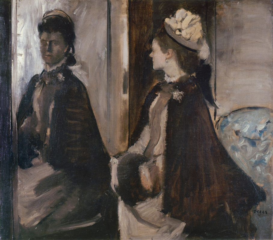 Edgar Degas. Madame Jeanty in the mirror