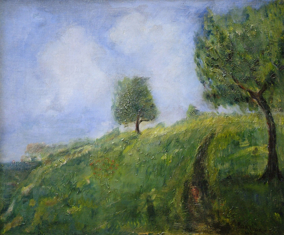 Давид Давидович Бурлюк. Пейзаж с деревьями