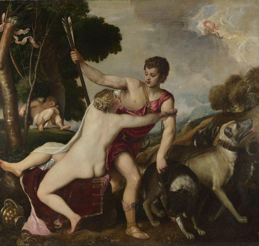 Titian Vecelli. Venus and Adonis