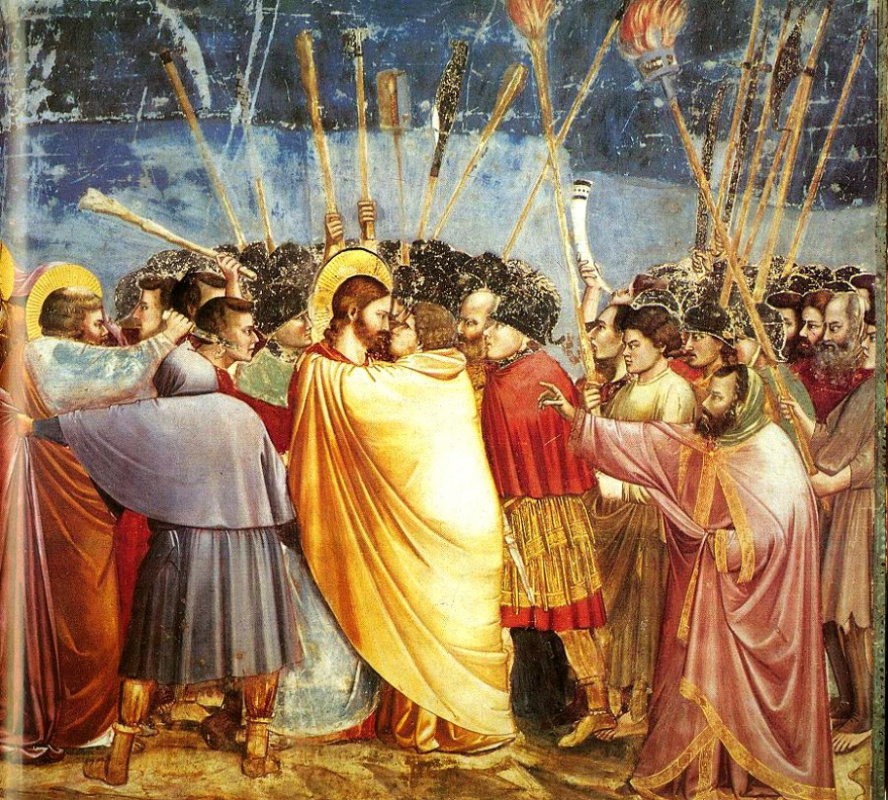 Christus in Gewahrsam nehmen (Der Kuss von Juda). Szenen aus dem Leben Christi