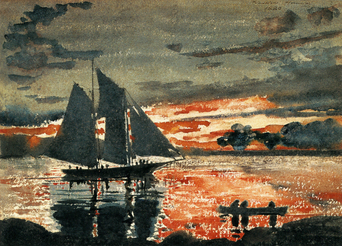 Winslow Homer. The blazing sunset
