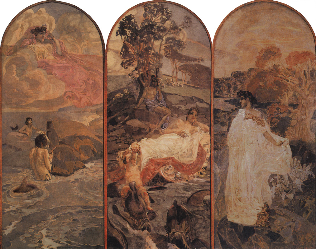 Mikhail Vrubel. The Judgment Of Paris. Triptych