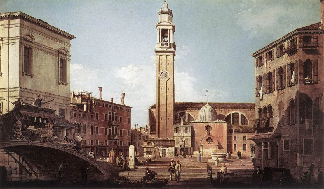 Giovanni Antonio Canal (Canaletto). View of the square of the Holy Apostles