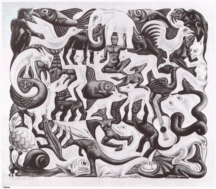 Maurits Cornelis Escher. Filled plane