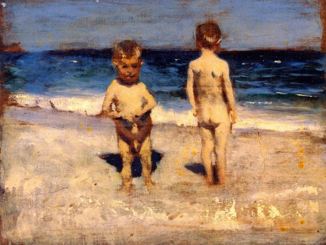 John Singer Sargent. Two boys on the beach in Naples
