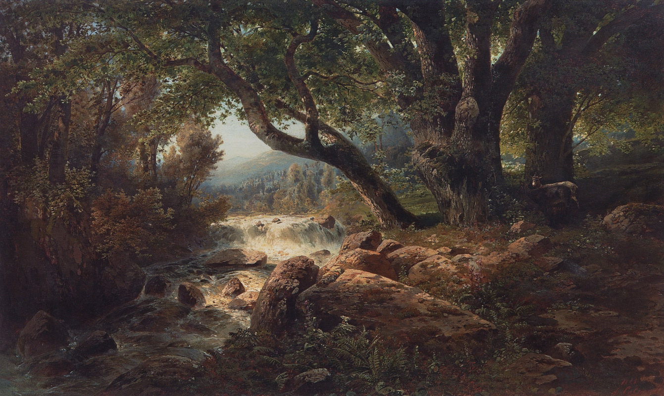 Alexey The Kondratyevich Savrasov. Waterfall