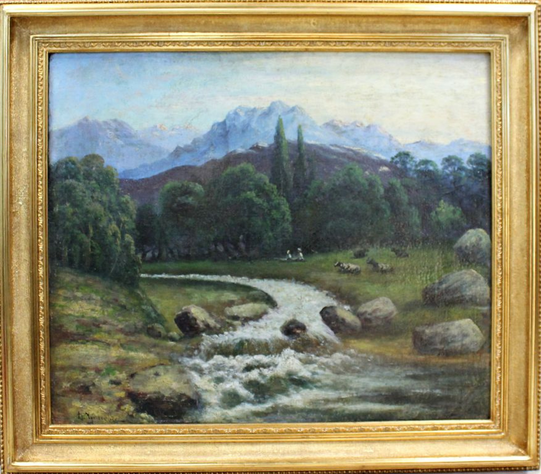 Mountain landscape, 1910, 94×82 cm by Dmitry Nikolaevich Chudovsky