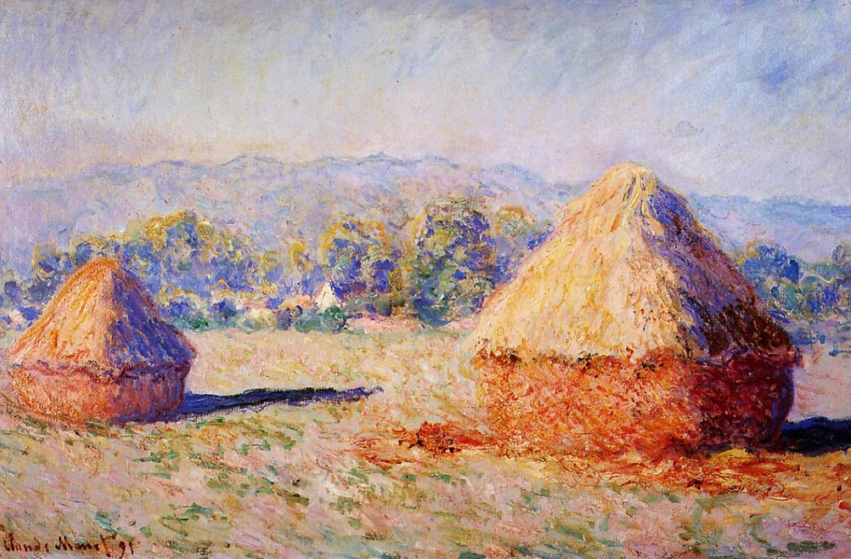 Claude Monet. Meules de foin au soleil, effet du matin