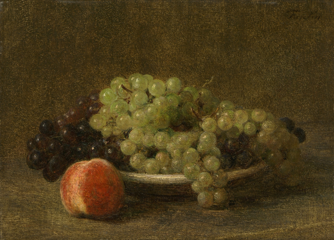 Henri Fantin-Latour. Still life with grapes and peaches