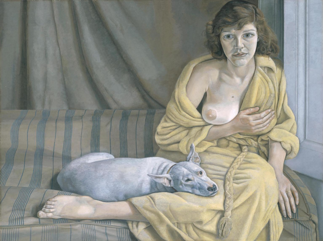 Lucien Freud. Girl with a white dog