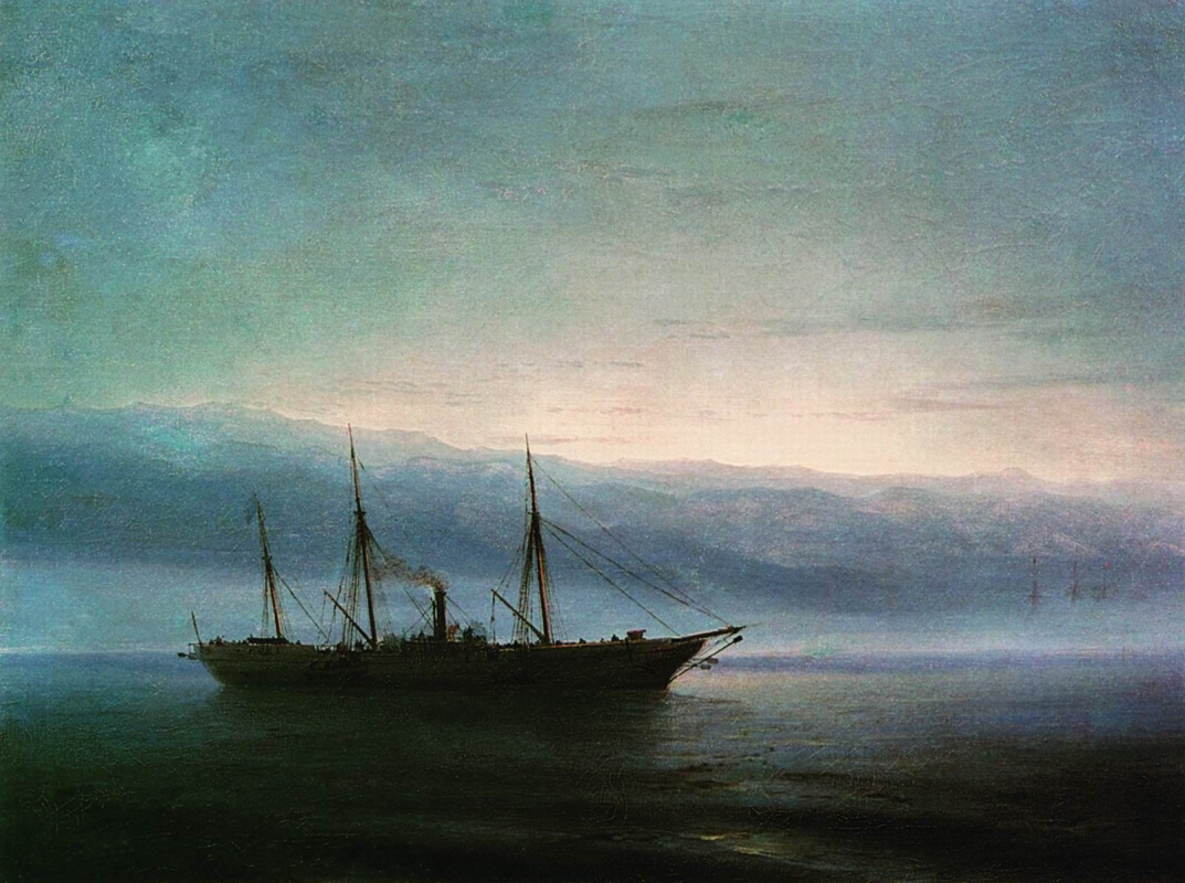 Ivan Aivazovsky. Before the battle. The Ship "Konstantin"