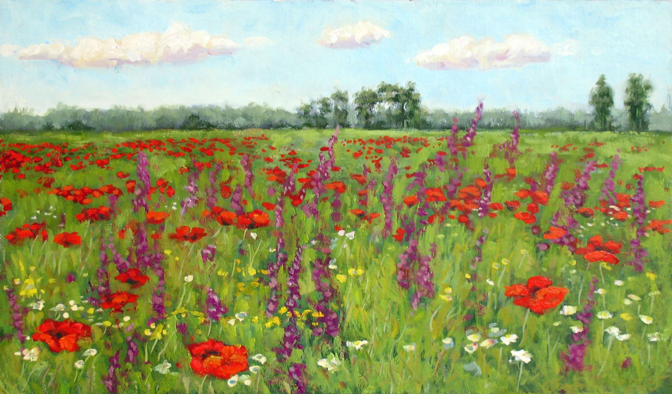 Alexander Nikolaevich Bezrodny. Poppies on the field