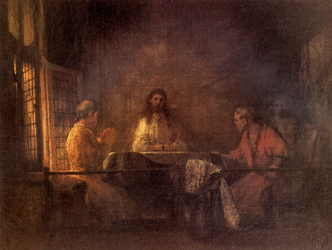 Rembrandt Harmenszoon van Rijn. The pilgrims at Emmaus