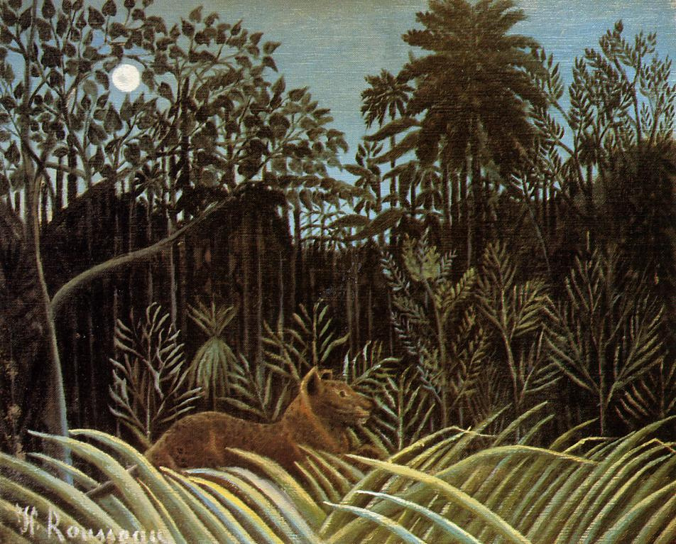 Henri Rousseau. Jungle with Lion