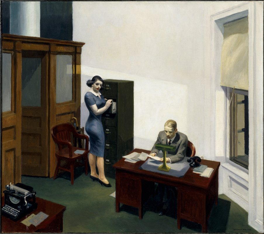 Edward Hopper. Office at night