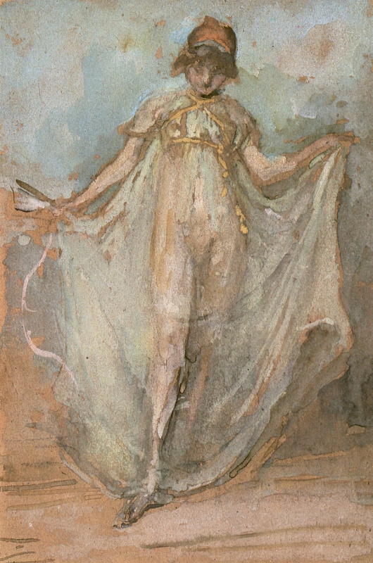 James Abbot McNeill Whistler. Green and gold: the Dancer