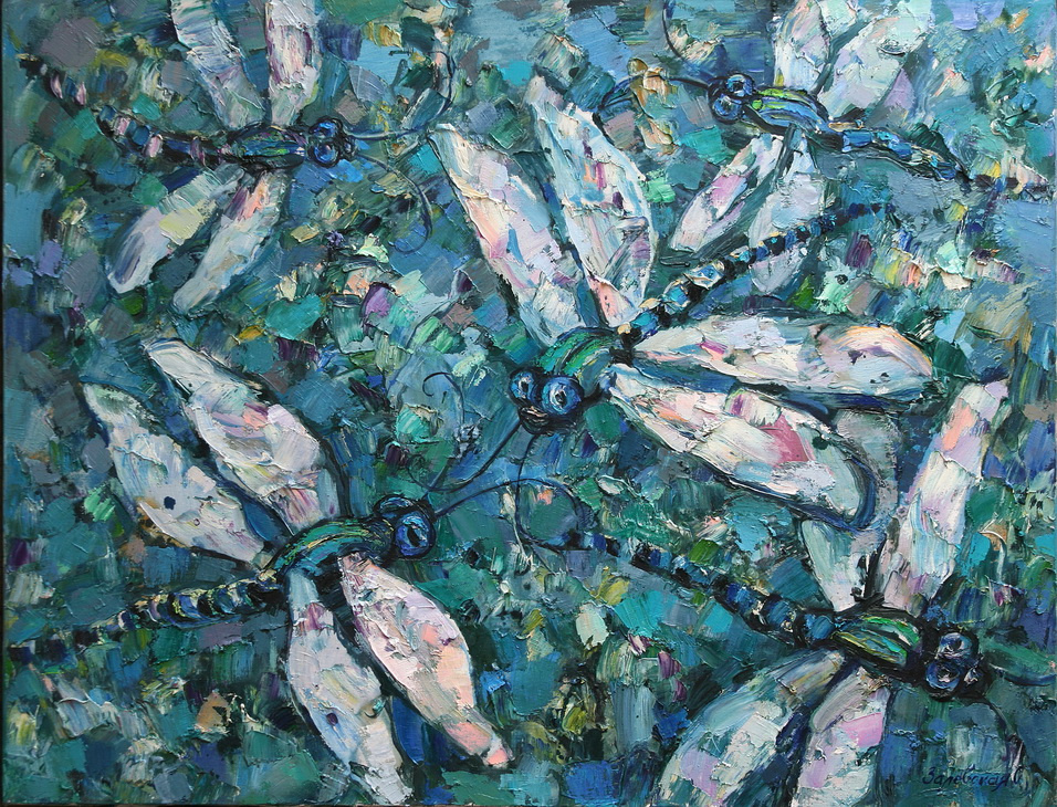 Oksana Viktorovna Zalevskaya. Blue dragonflies