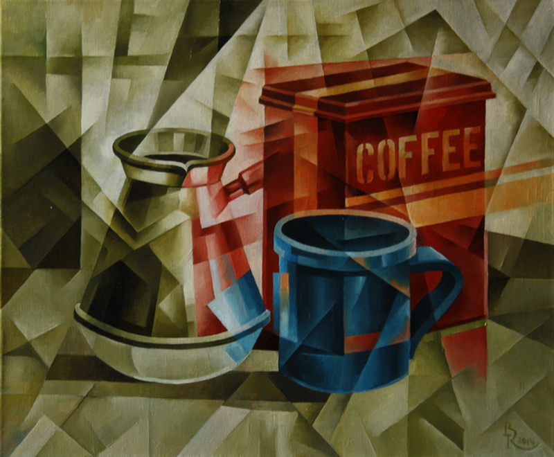 Vasily Krotkov. Coffee. Kubofuturizm