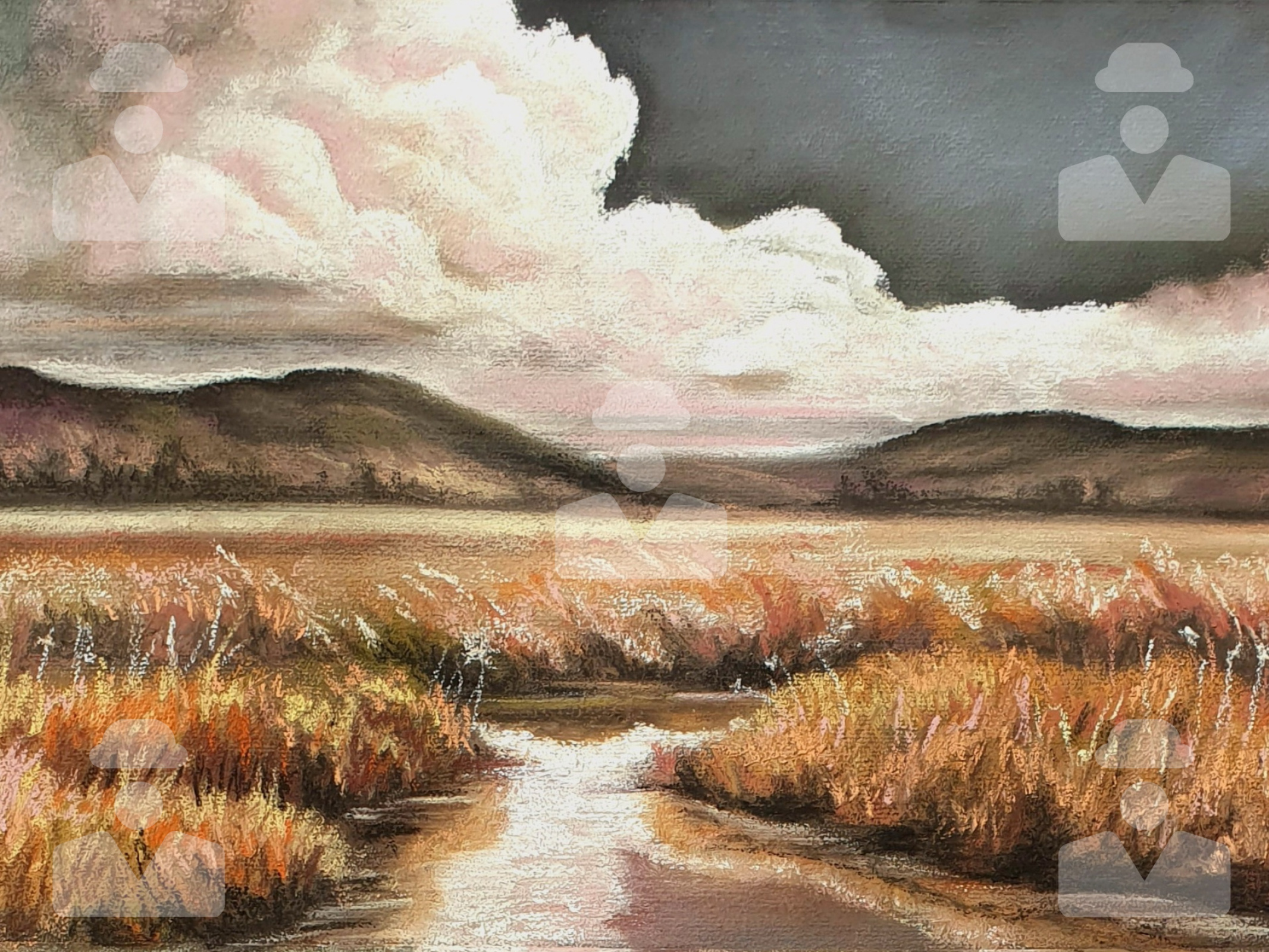 AFTER THE STORM. Contemporary landscape. 37x27 cm, 37×27 cm by