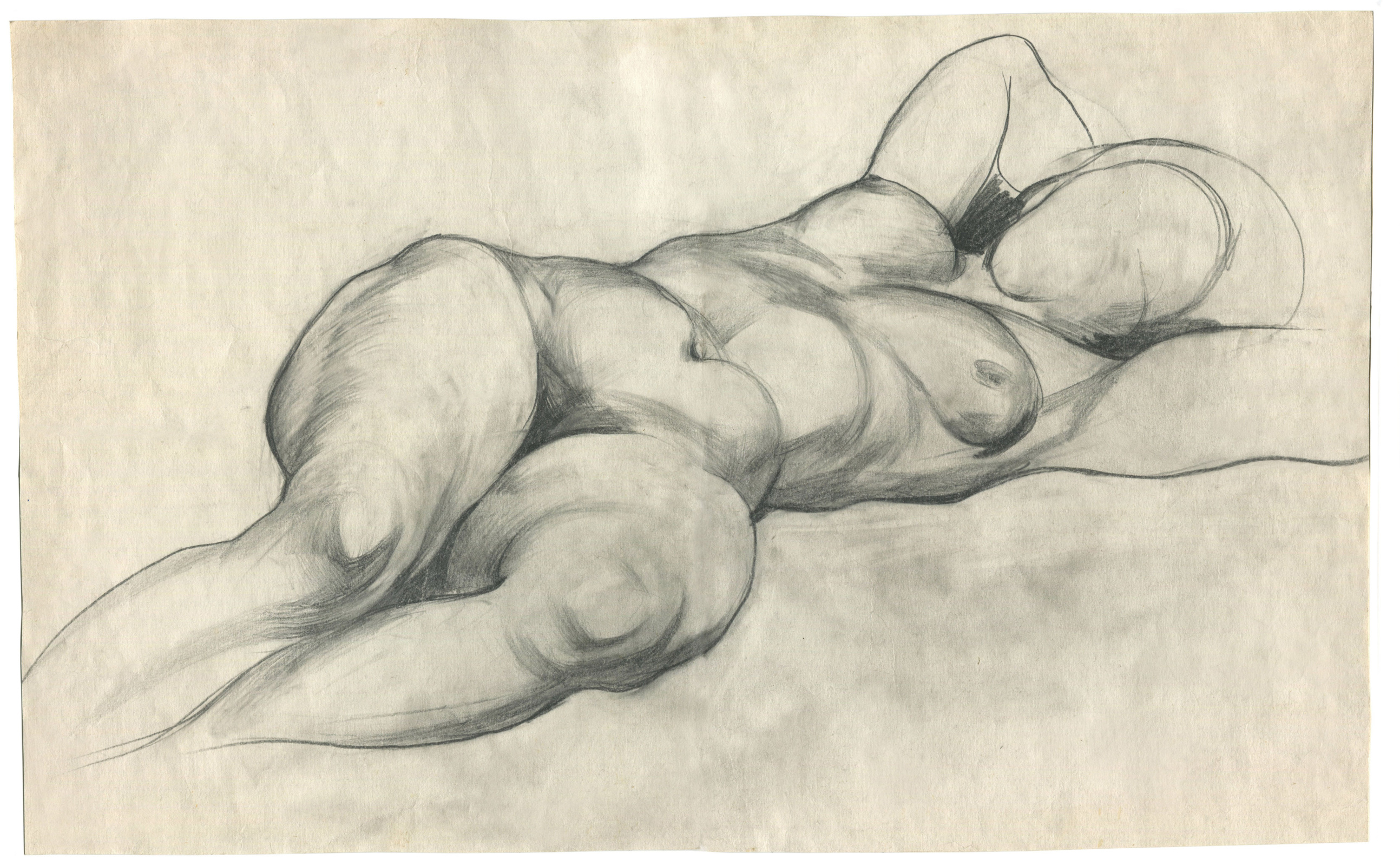 Drawing of a naked woman. 1980s, 1980, 33×54 cm by Alexandrovich Rudolf  Pavlov: History, Analysis & Facts | Arthive