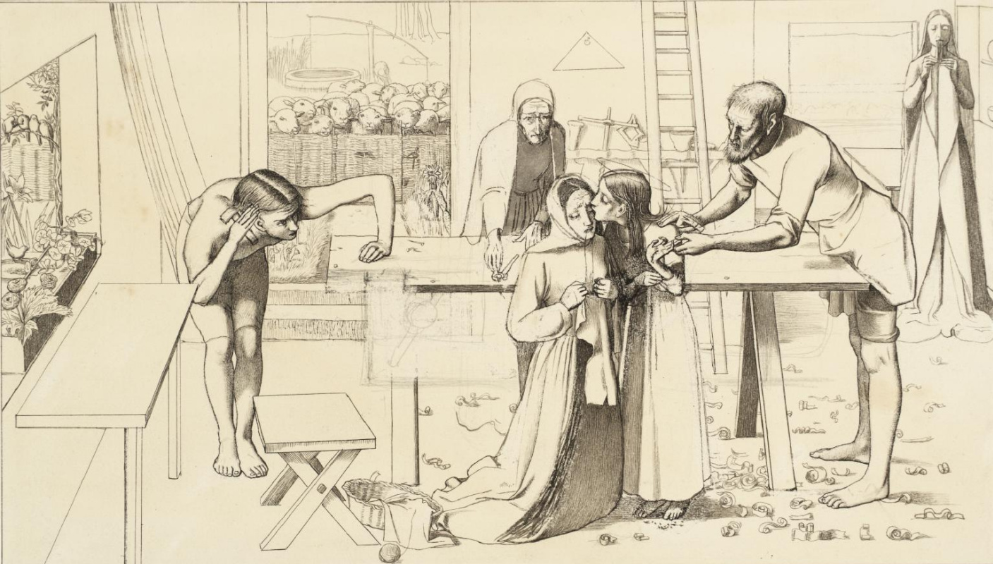 John Everett Millais. Christ in the house of his parents. Sketch