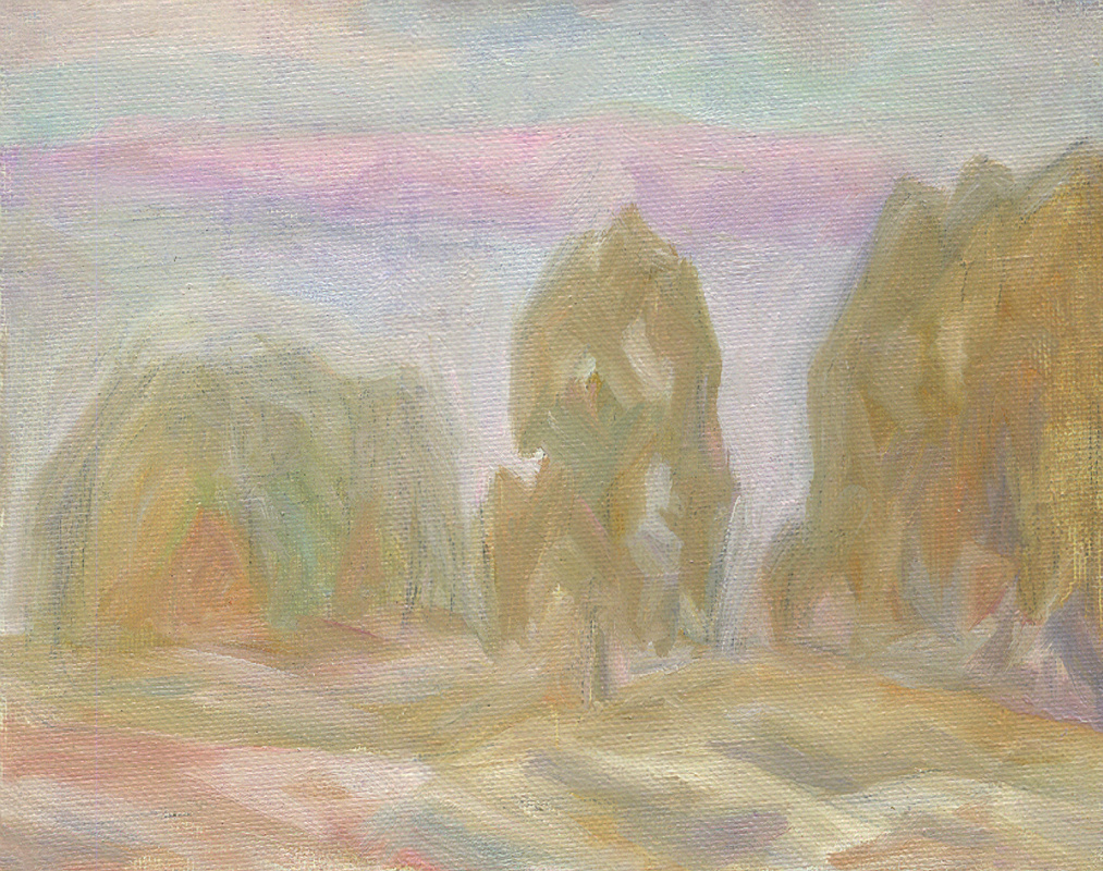 Andrei Ivanovich Borisov. Study for the painting "October. Fog."
