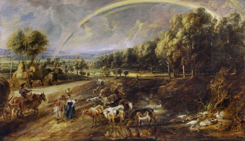 Landscape with a rainbow