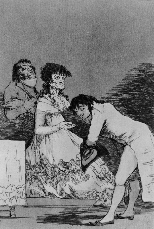 Francisco Goya. The old lady and her fan