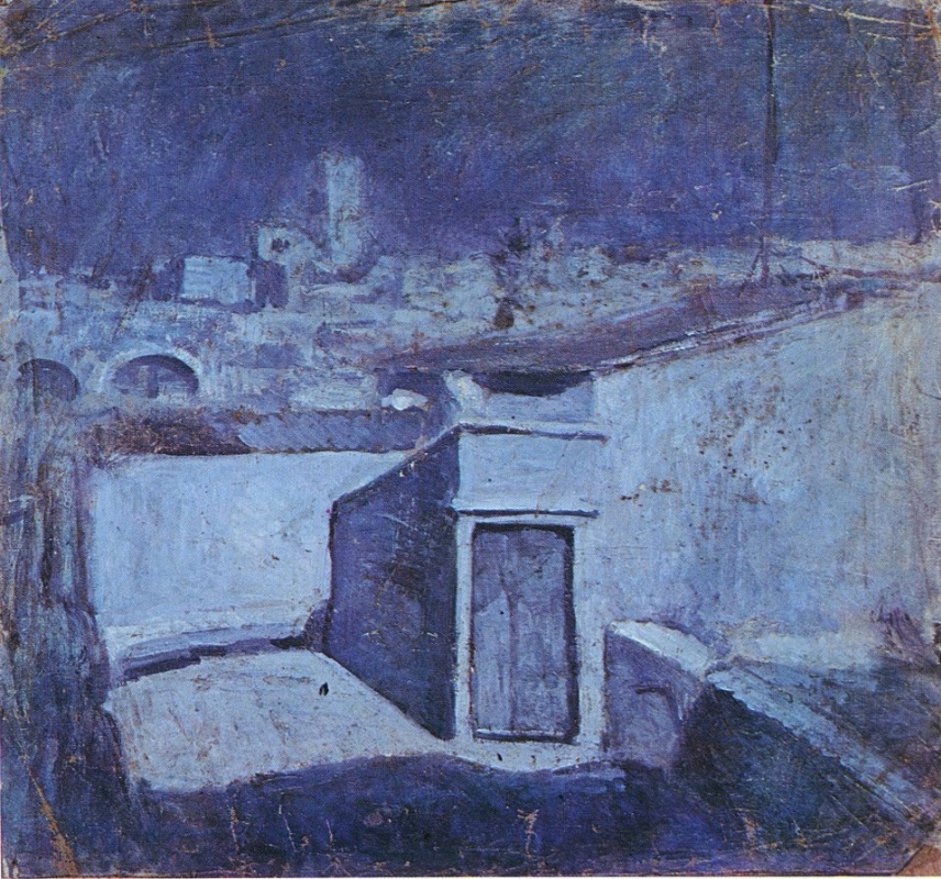 Pablo Picasso. The roofs of Barcelona in the moonlight