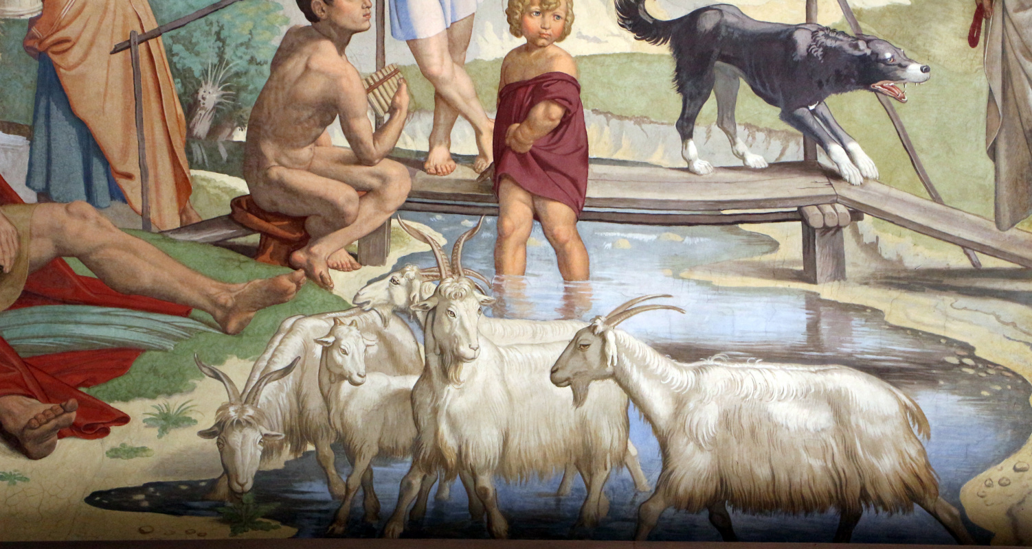 The frescoes of the villa Massimo, Tasso Hall: Herminia with the shepherds