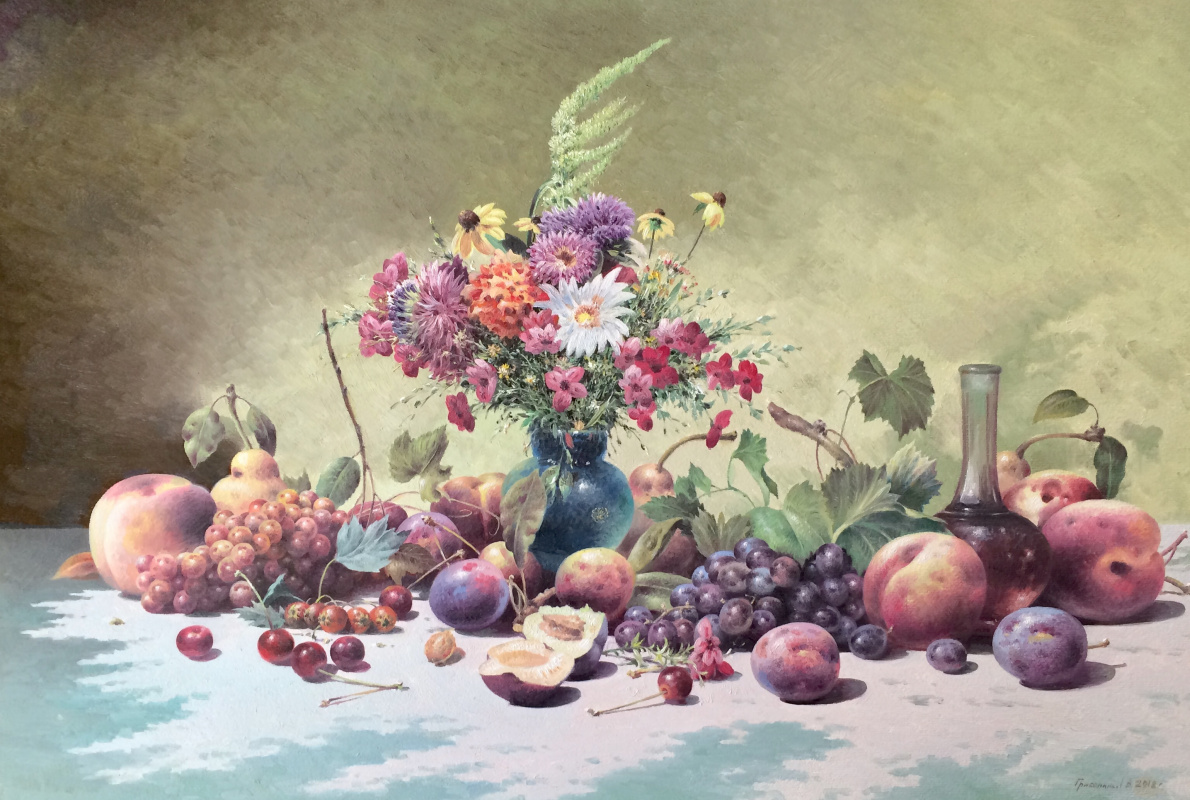 Vasily Ivanovich Gribennikov. Still-life with flowers
