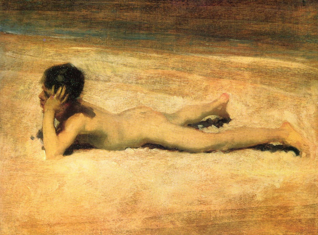 John Singer Sargent. Nude boy on the beach