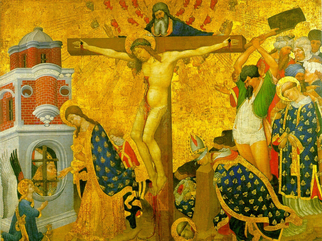 Henri Belshoz. The crucifixion with the Martyrdom of St. Dionysius
