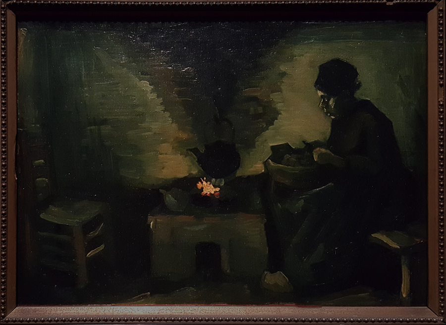 Peasant woman by the hearth