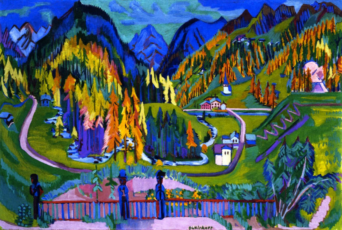 Ernst Ludwig Kirchner. Sertig valley in autumn