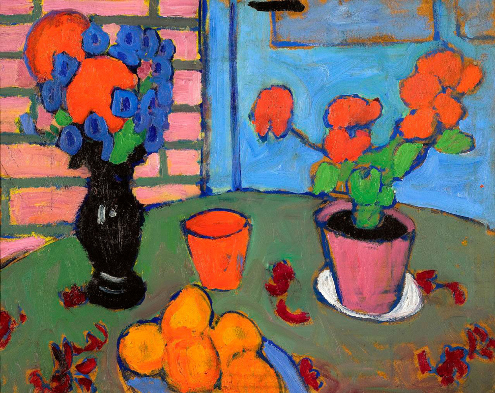 Alexej von Jawlensky. Still life with flowers and oranges