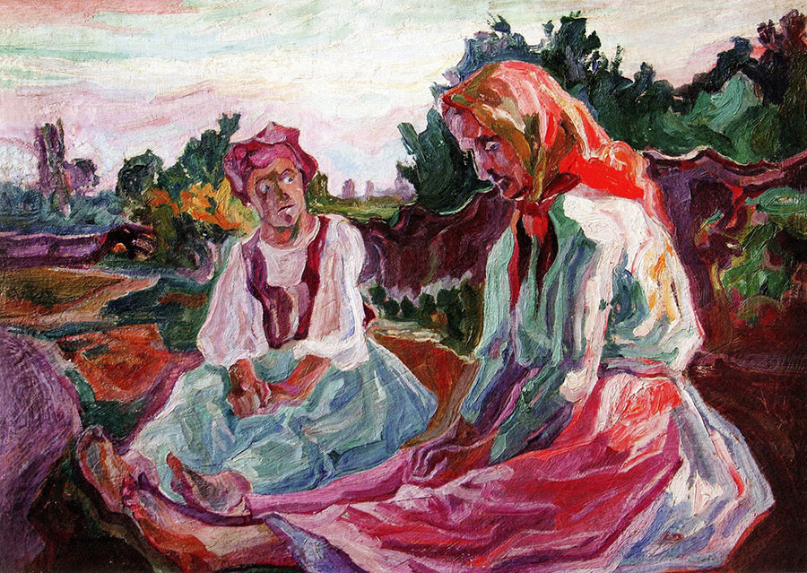 Alexey (Oleksa) Novakovsky. Two old women contemplate death