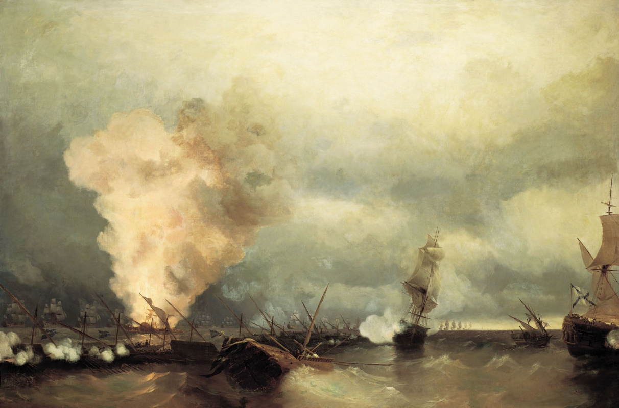 Ivan Aivazovsky. Naval battle of Vyborg on June 29 1790