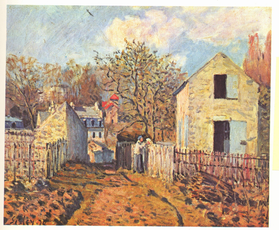 Alfred Sisley. The neighbors in the village