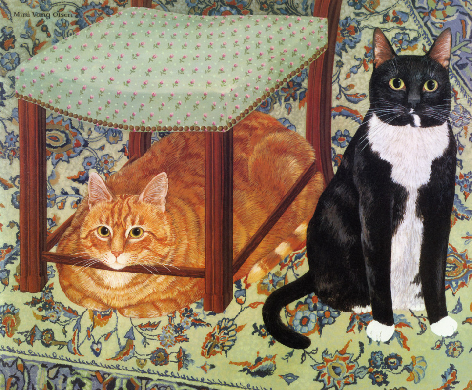 Mimi Wang Olsen. Two cats