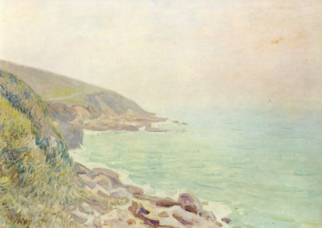 Alfred Sisley. Fog on the coast of Wales