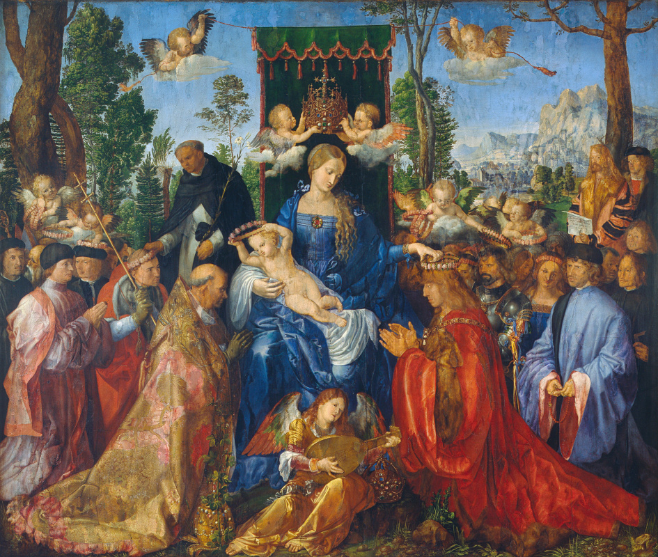 Albrecht Durer. Festa del Rosario (Festa delle ghirlande rosa)