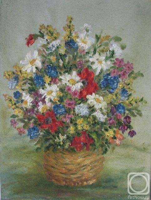 Rita Arkadievna Beckman. Wildflowers in a basket