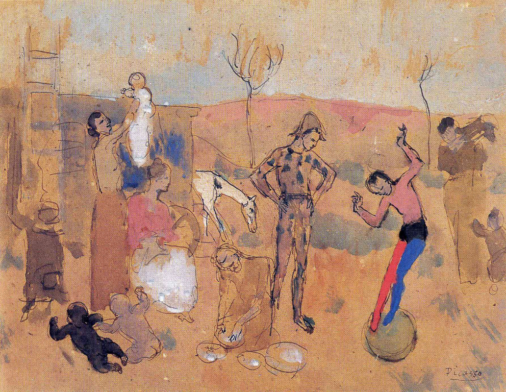 Pablo Picasso. Family of jugglers