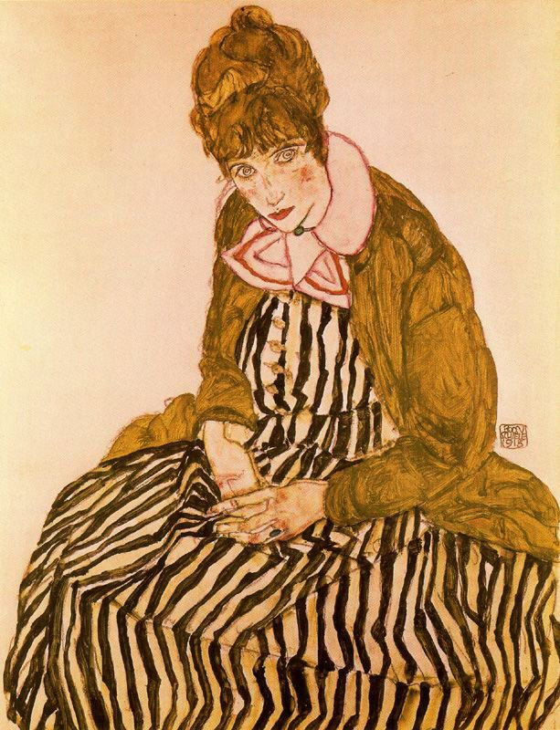 Egon Schiele. Portrait of Edith Schiele, the artist's wife