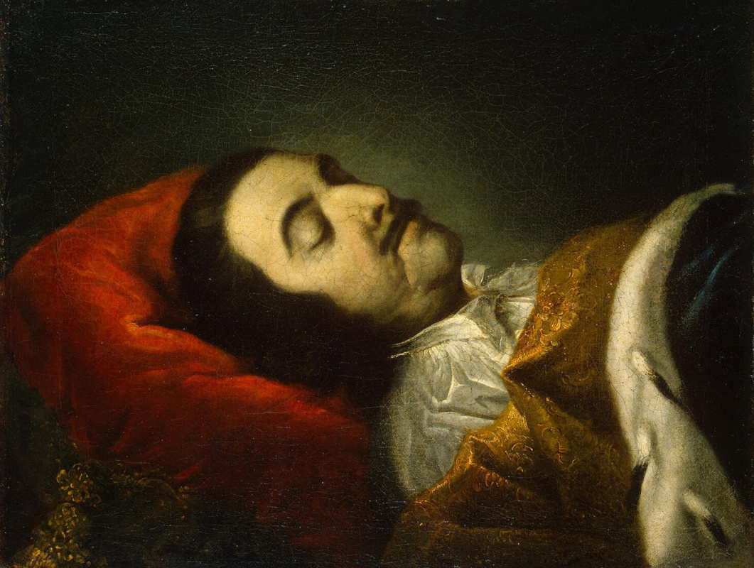 Johann Gottfried Tannauer. Portrait of Peter I on his deathbed